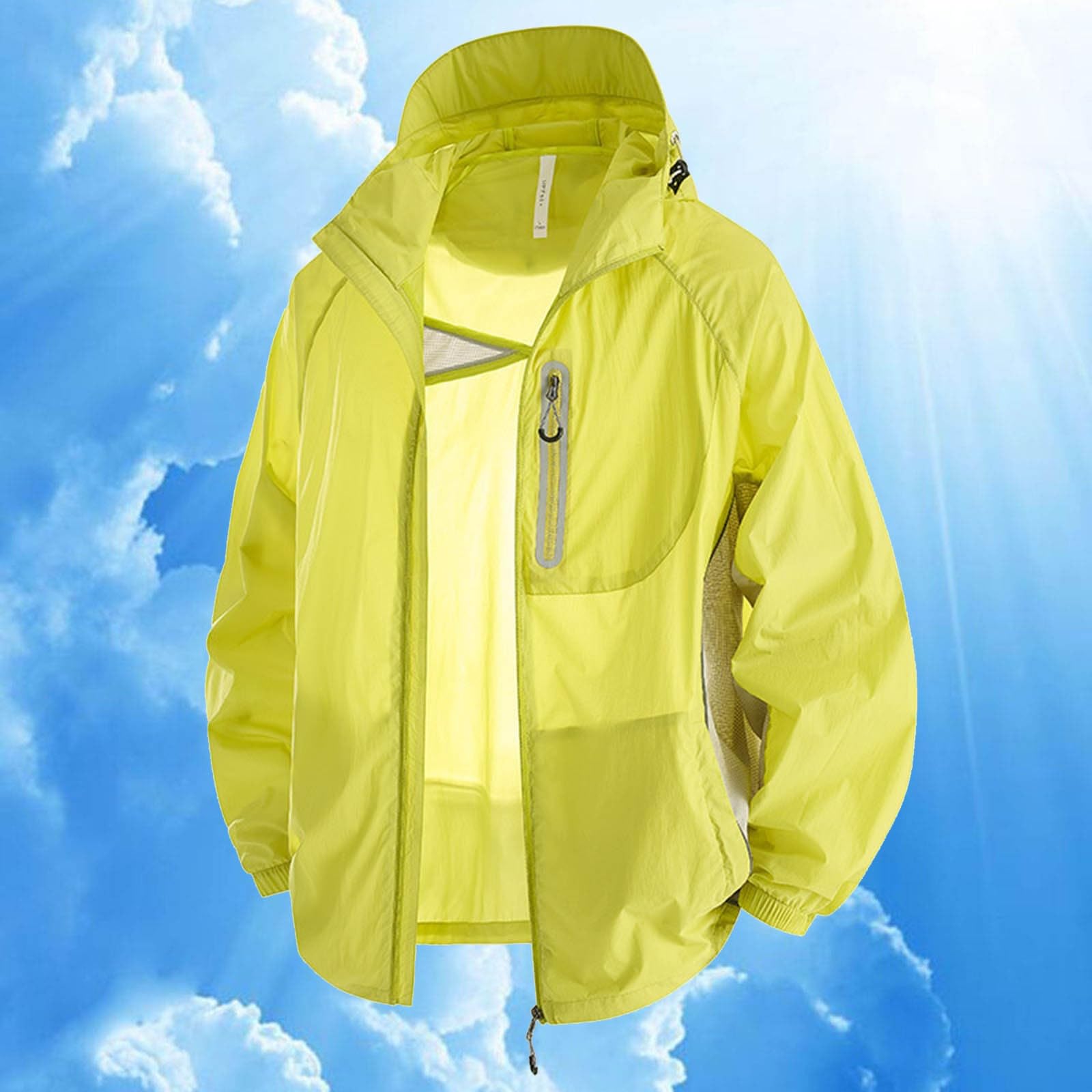 Genérico Chaqueta Proteccion Solar Hombre,Chaqueta Informal Ligera Cortavientos Transpirable CóModa para Deportes Al Aire Libre Y Viajes