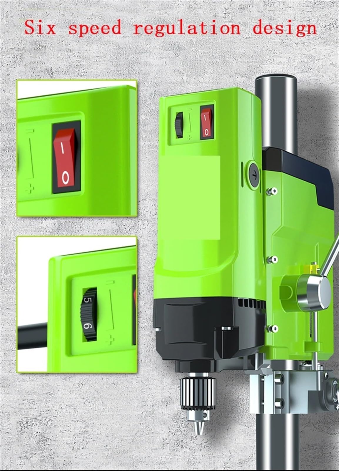 Taladro de banco, minitaladro de columna, Taladro de grado industrial, fresadora, microtaladro de banco, taladro de banco Para bricolaje con joyería de metal y madera(1050W)