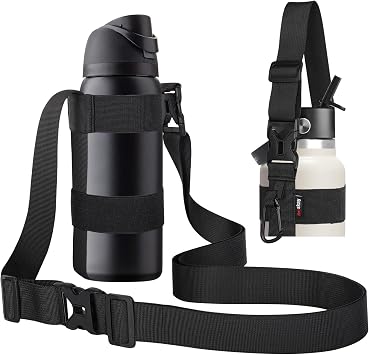 HEYSKAY Water Bottle Holder with Strap, Water Bottle Sling with Adjustable Shoulder Strap for Owala FreeSip 24-40oz, Hydro Flask and Universal Water Bottles, for Walking, Hiking