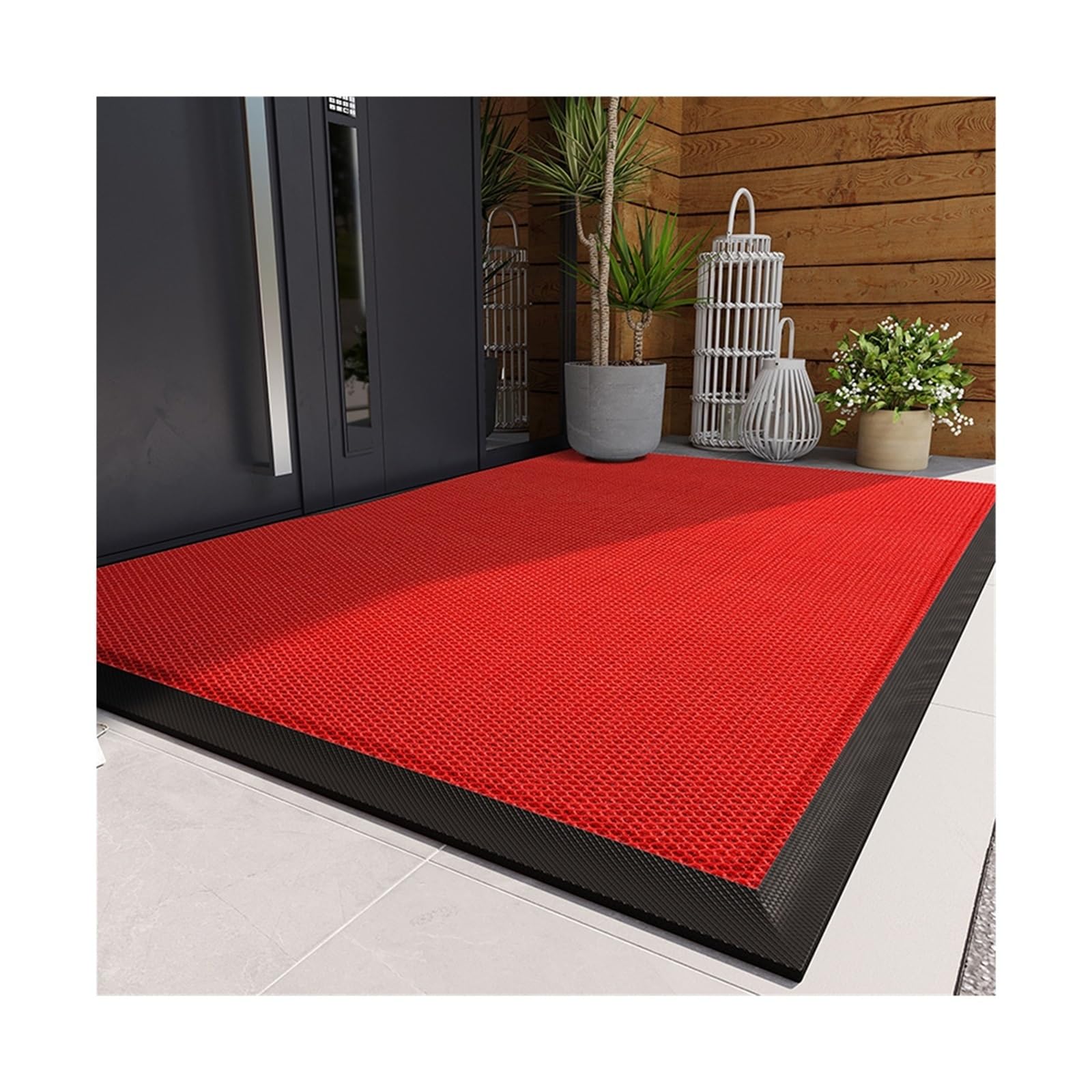 Tapis paillasson en caoutchouc PVC antidérapant 60x90 pour porte d'entrée et couloir