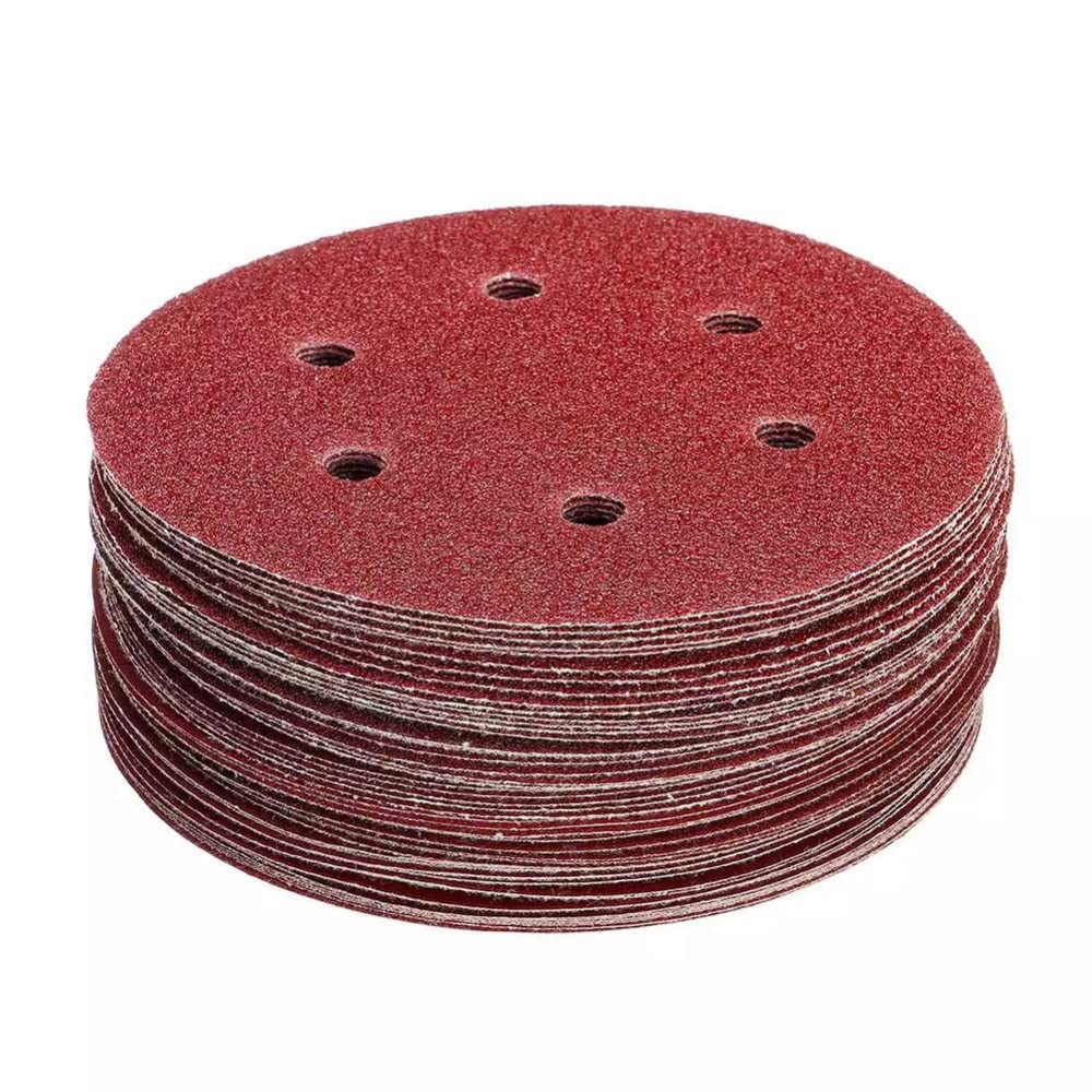 10 pezzi 225 mm carta vetrata 6 fori tondi gancio carta abrasiva 40-2000 grana disco abrasivo strumenti di lucidatura, grana 600, 225 mm