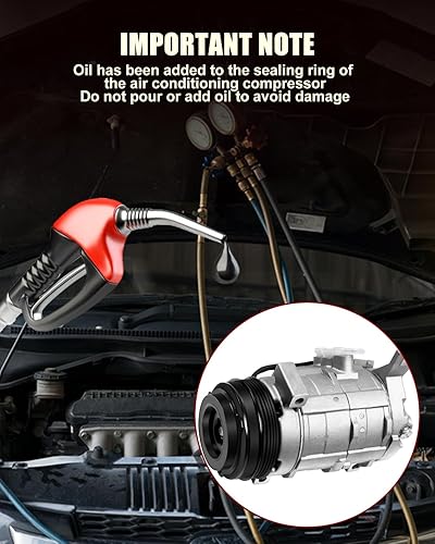 Miniatura 4 de Compresor de AC apto para 1999-2003 para Chevy para Tracker 1999-2003 para Suzuki para Vitara, compresor de aire acondicionado de CA con embrague CO