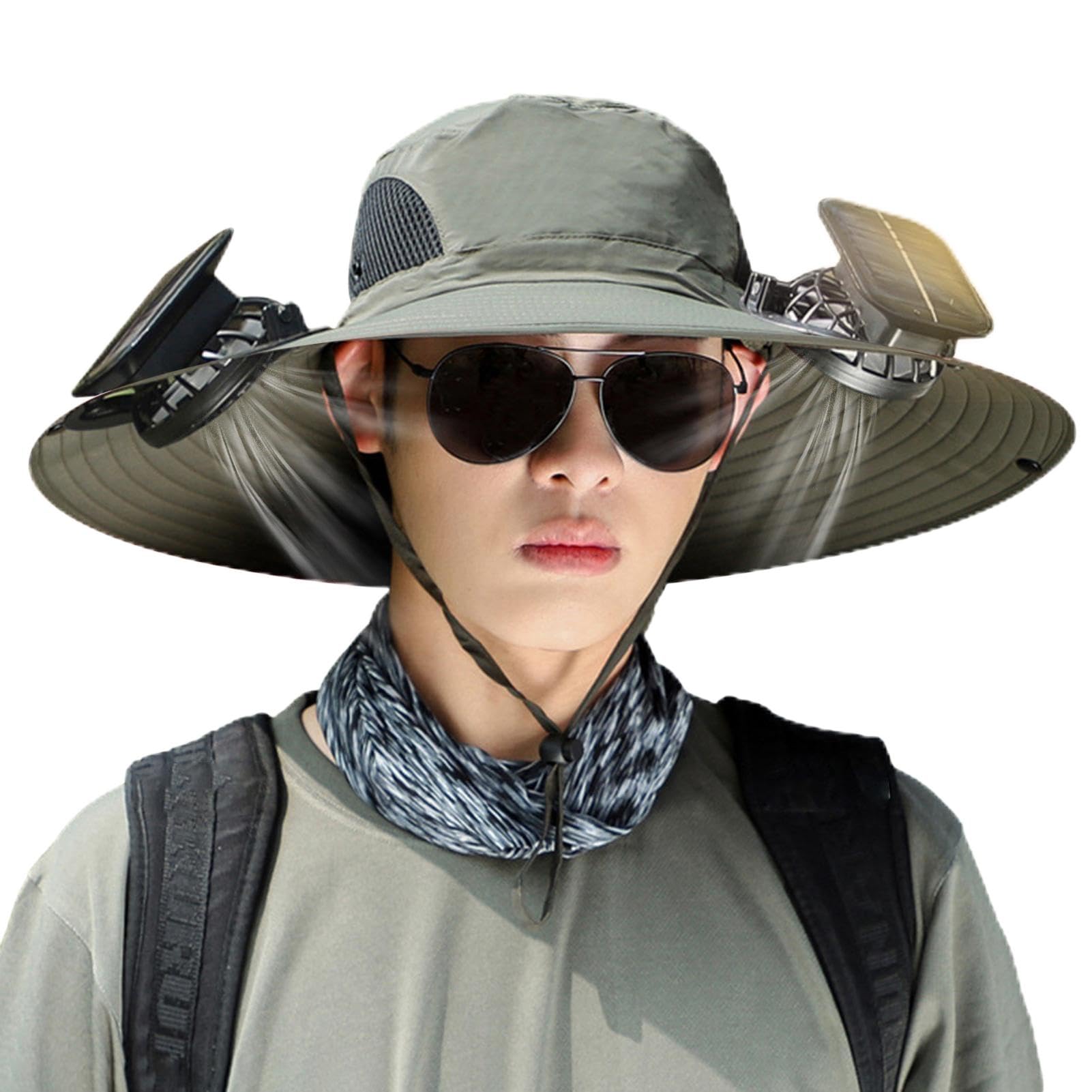 Cappelli da pesca per uomo, cappello da sole a tesa larga Protezione UV per