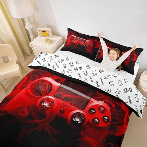 Vista 79 de Feelyou Juego de funda de edredón de vaca lechera, rosa y blanco, con estampado de fresa, vaca, para niños, adultos, kawaii, niñas, funda de edredón