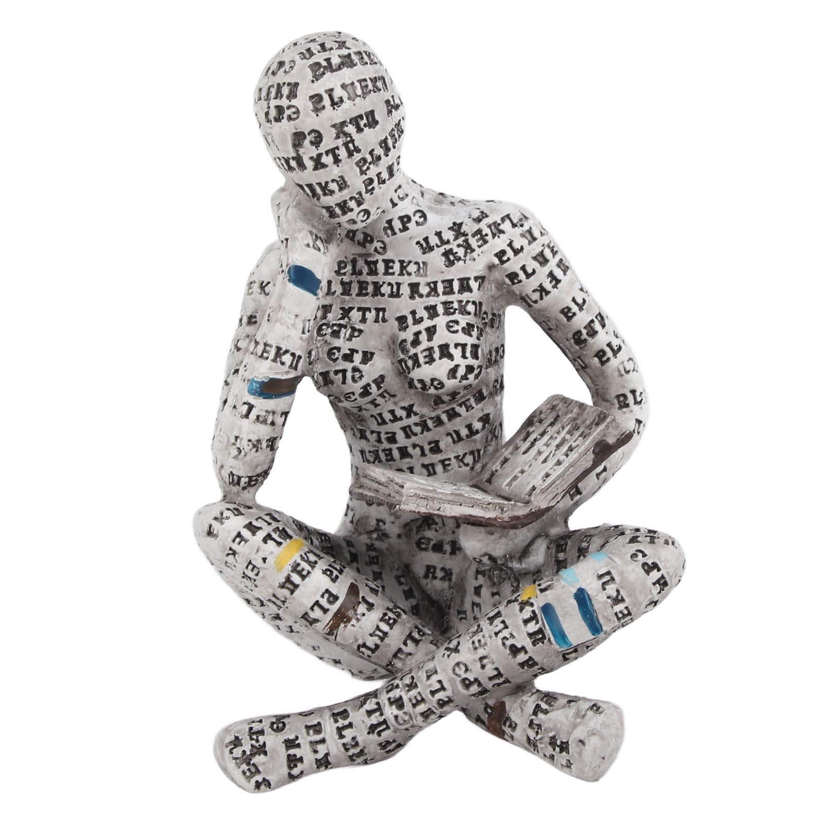 Haosie Figuras Decorativas, Escultura Decorativa, Figuras Decorativas Modernas Salon, Escultura de Figura, Estatua Lectura, para Decoracion Hogar (G)