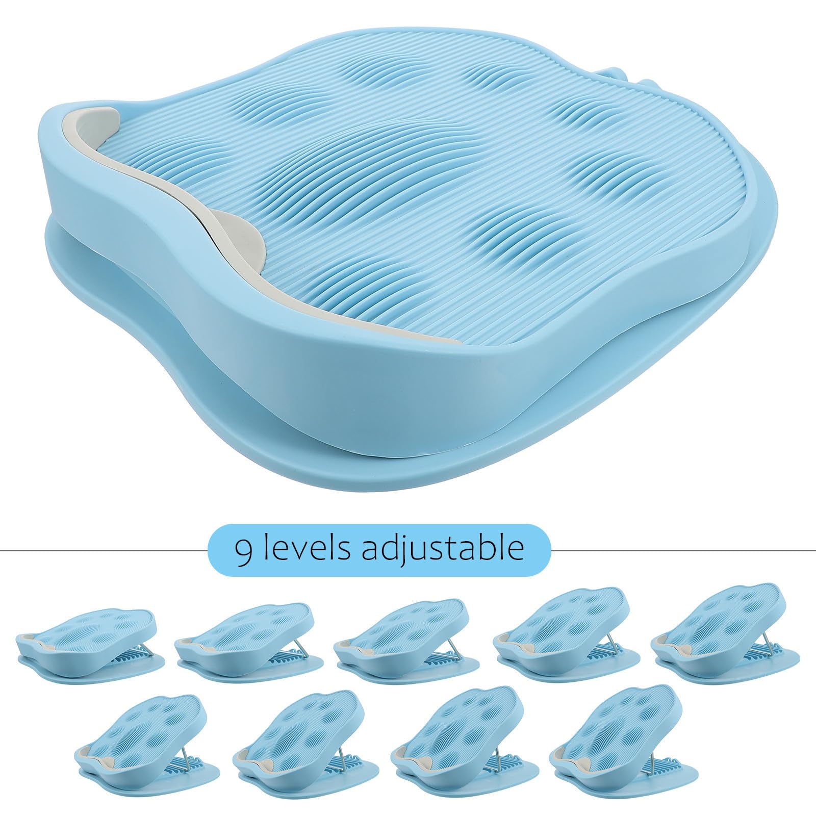 Tabla Inclinada Ajustable para Ejercicio de Pantorrillas y Pies, Accesorio Ligero de PP y TPE para Aliviar Fatiga en Fitness y Fisioterapia