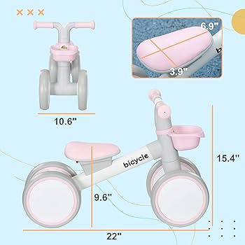 アクセサリー Bambina 3 Wheel Cycle Amazon.com: Qaba Balance Bike for Toddlers 1-3 Years, Baby