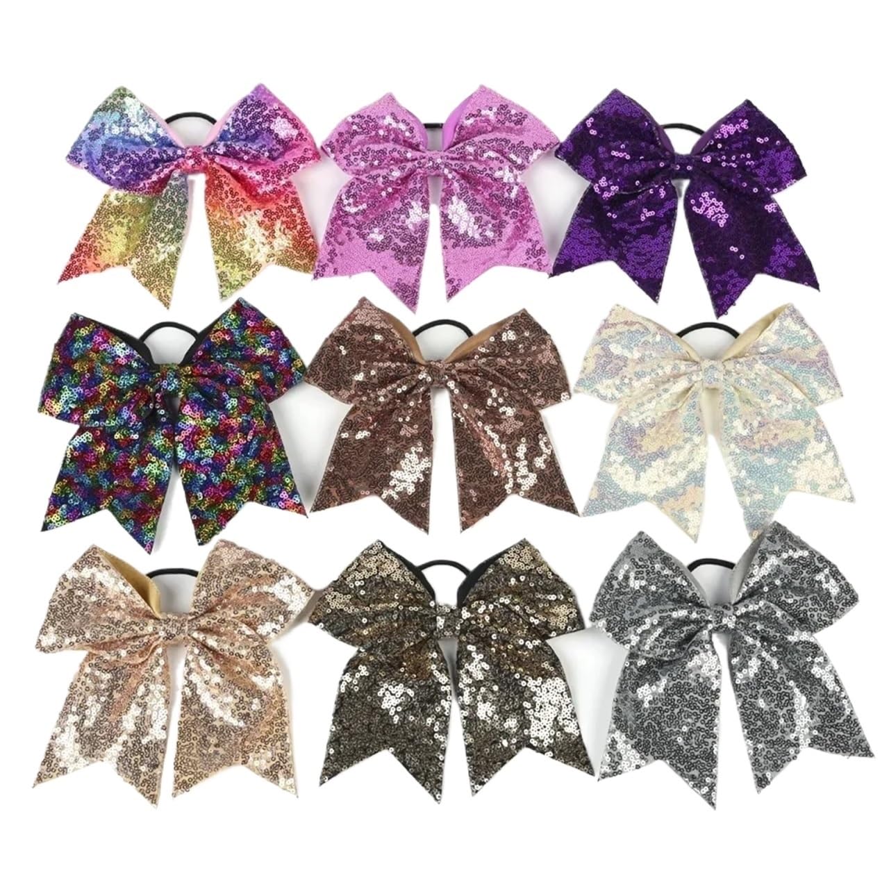 10 Uds. Pinzas for el cabello con cinta de grosgrain sólida for lazos for 18 * 19cm lazo cuentas lentejuelas(Color 14)