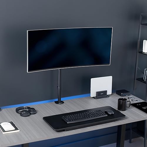 Miniatura 6 de VIVO soporte para monitor ajustable e independiente para escritorio para pantalla LCD de hasta 27 pulgadas
