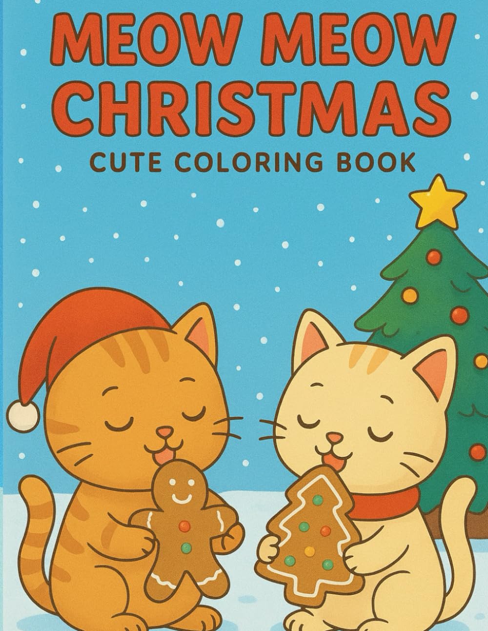 Meow Meow Christmas – Cute Coloring Book: Fun Christmas Kittens for Little Artists