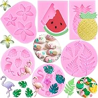 Vista 12 de ZiXiang Molde de silicona de hojas tropicales de flamenco, helecho, hojas de Monstera, moldes de fondant para decoración de cupcakes, decoración