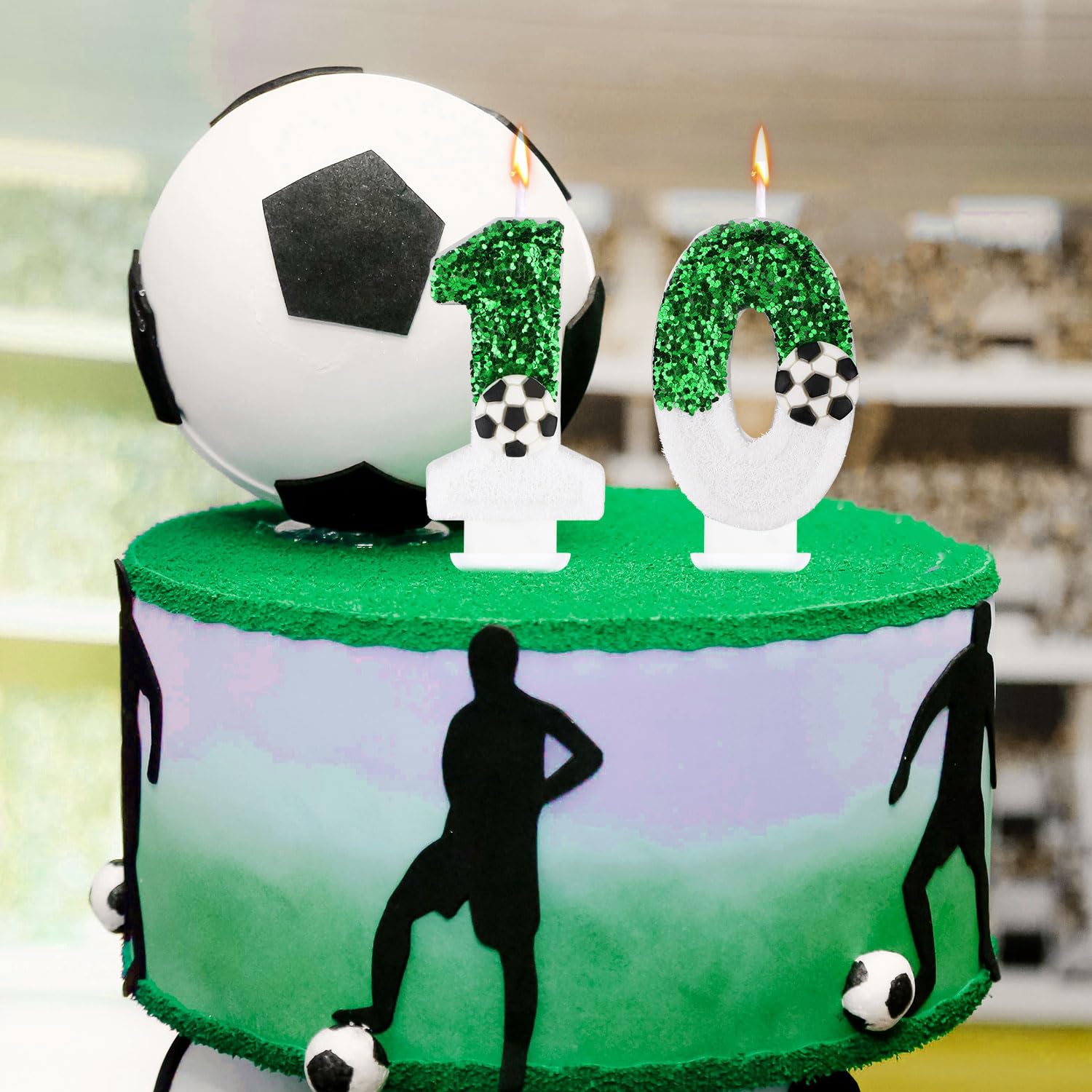 12e Verjaardagskaarsen Nummer 12 Kaarsen Voetbal Gelukkige Verjaardag Kaars Premium Wax & 3D Diamant Ontwerp Thema Taart Topper Decoraties voor Mannen 12e Verjaardagskaarsen Nummer 12 Kaarsen Voetbal Gelukkige Verjaardag Kaars Premium Wax & 3D Diamant Ontwerp Thema Taart Topper Decoraties voor Mannen
