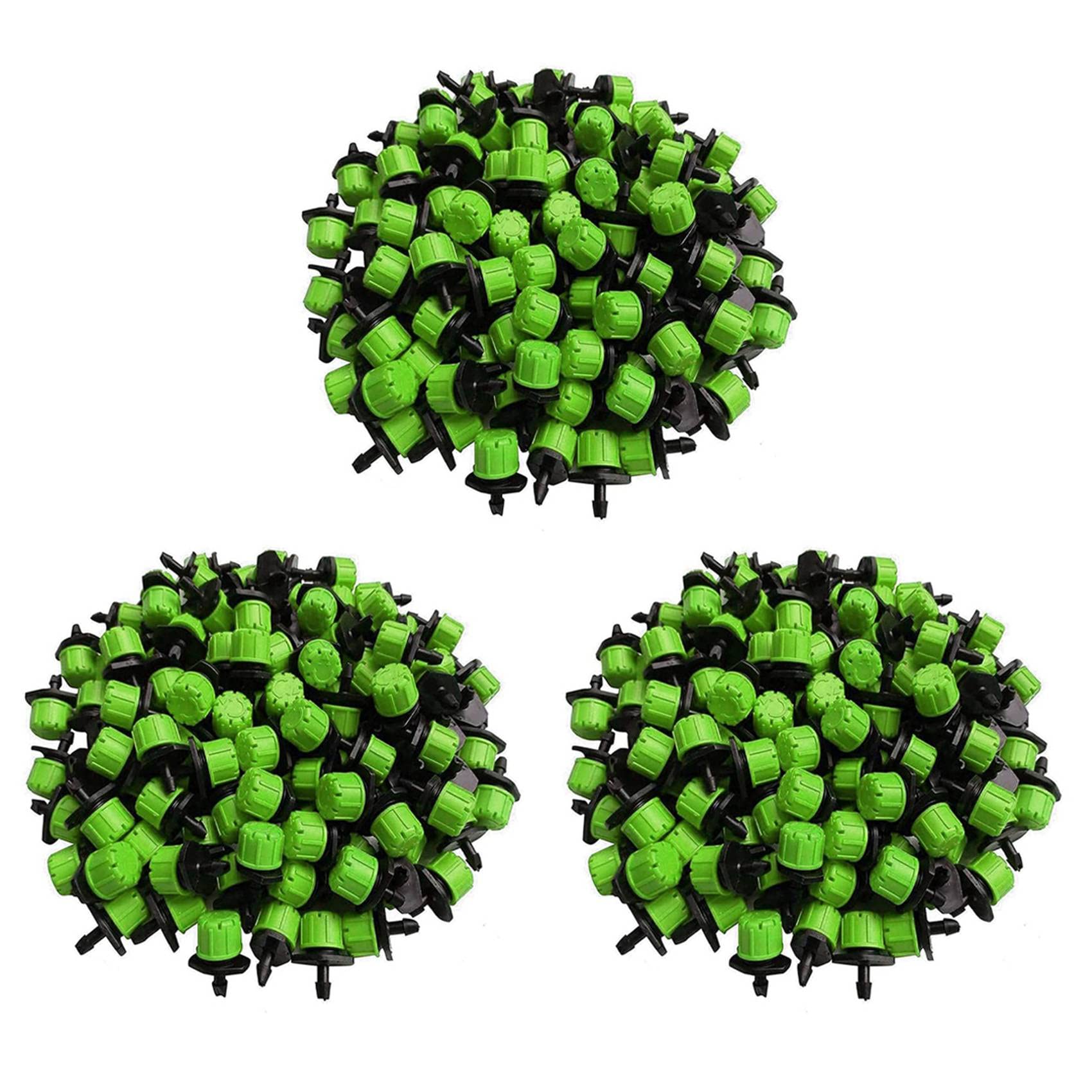 Jnchdghwa 300Pcs 1/4Inch Adjustable Micro-Type Drip Irrigation System Watering Sprinklers Anti-Clogging Emitter Garden Supplies