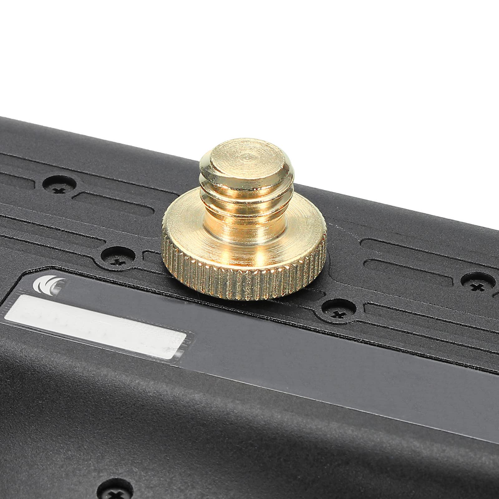 PATIKIL Adapter stojaka na mikrofon 1/4 żeński na 5/8 męski mosiężny adapter śrubowy do mikrofonu statyw stojak złoty 2 szt