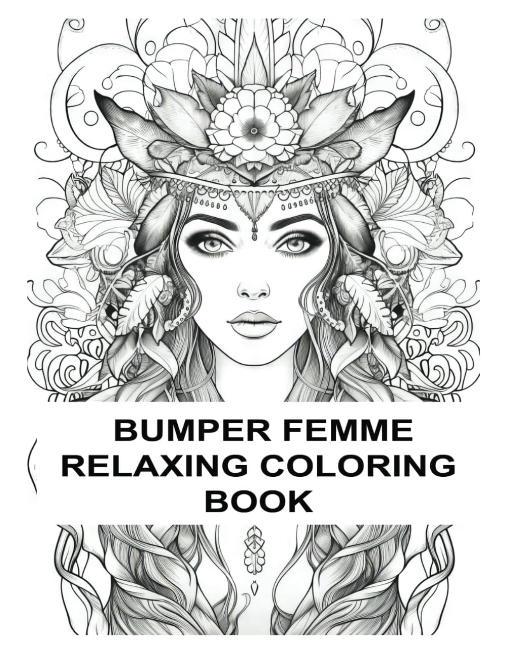 Bumper Femme Relaxing Coloring Book: Anxiety and stress relief, empowering creativity, and the tranquility derived from this therapeutic coloring book