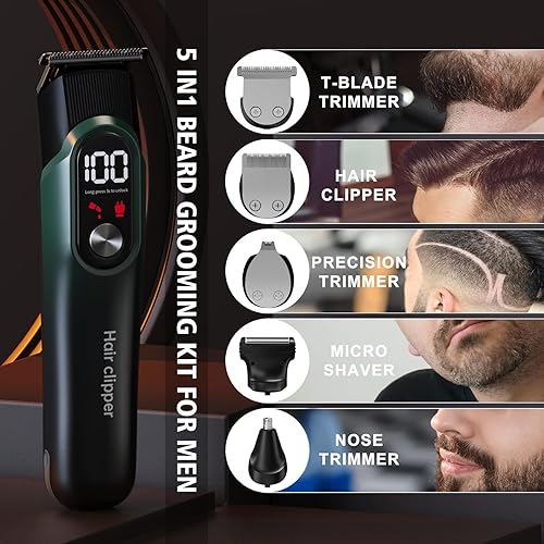 Miniatura 4 de Cortadora de barba para hombres profesionales, maquinilla de afeitar eléctrica para el pelo de la nariz, maquinilla de afeitar eléctrica para