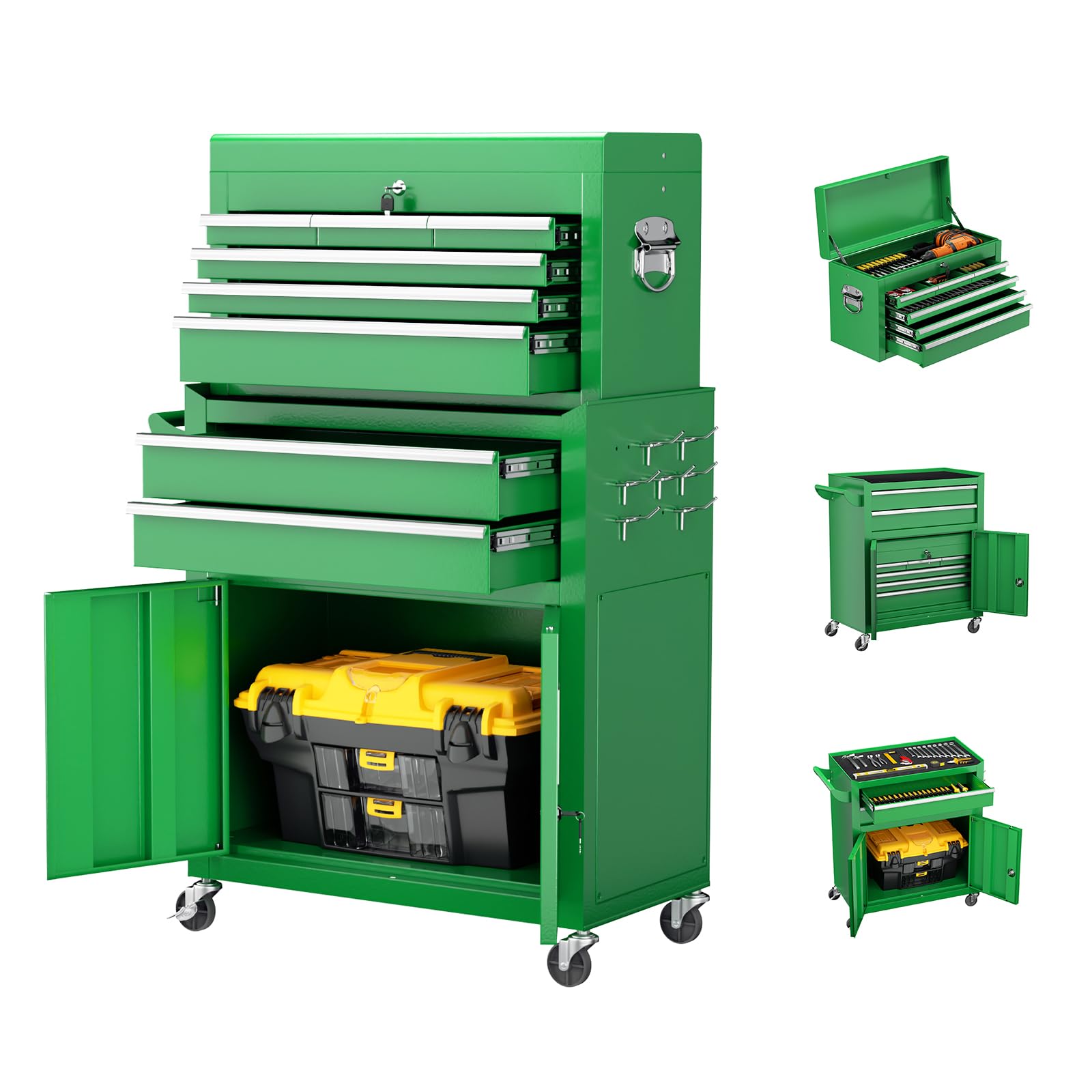 Amazon.com: Crownland 8 Drawer Rolling Tool Chest with Wheels