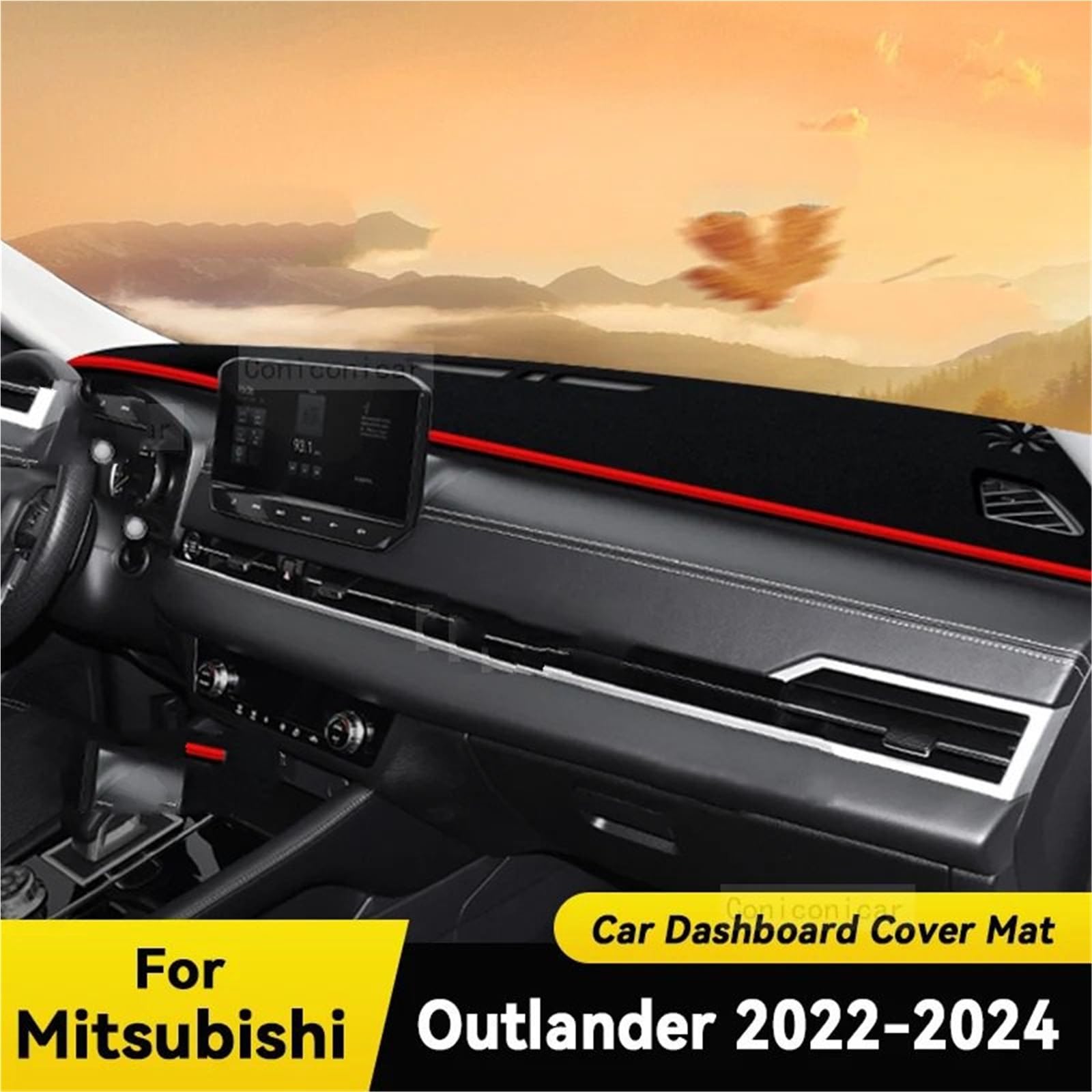 Pasuje do Mitsubishi Outlander PHEV 2023 2024 Akcesoria samochodowe Deska rozdzielcza Osłona przeciwsłoneczna Dywanik Pokrywa deski rozdzielczej Mata