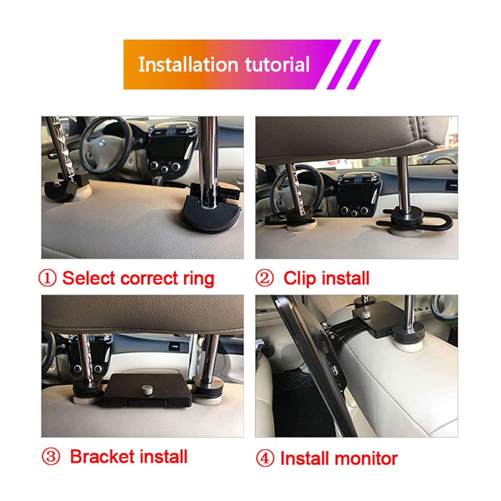 Reproductor de reposacabezas de Coche Monitor de reposacabezas Coche 10 Pulgadas Pantalla IPS Enlace HD 1080P Video WiFi/Bluetooth/USB/SD/HDMI Reproductor Multimedia(1 pcs 10.1 Inch)