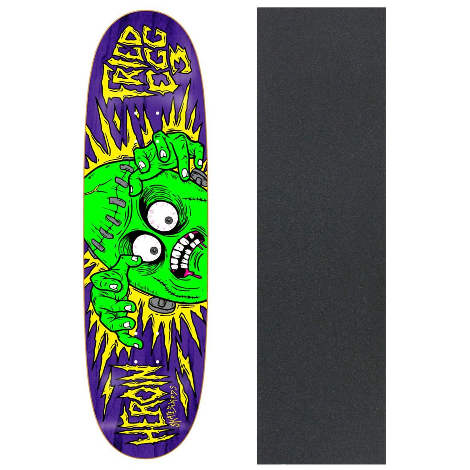 Heroin Skateboard Deck Fried Egg 3 Assorted 8.9" x 31.5" with Grip