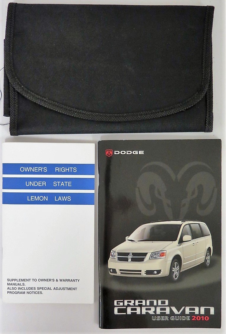 Black fabric pouch for storing the owners manual