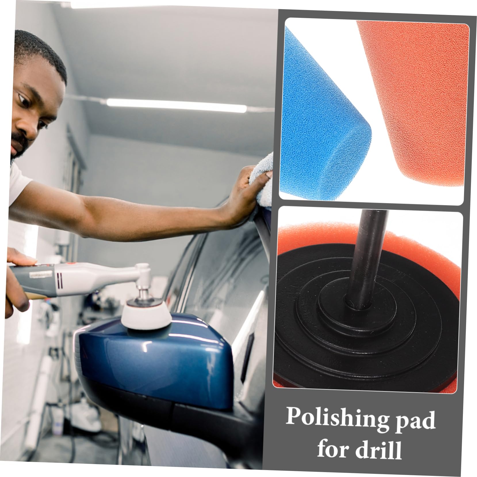 iplusmile 6piezas Esponjas De Pulido Para Taladro De Almohadillas De Pulido Para Ruedas De Automóvil Adaptador