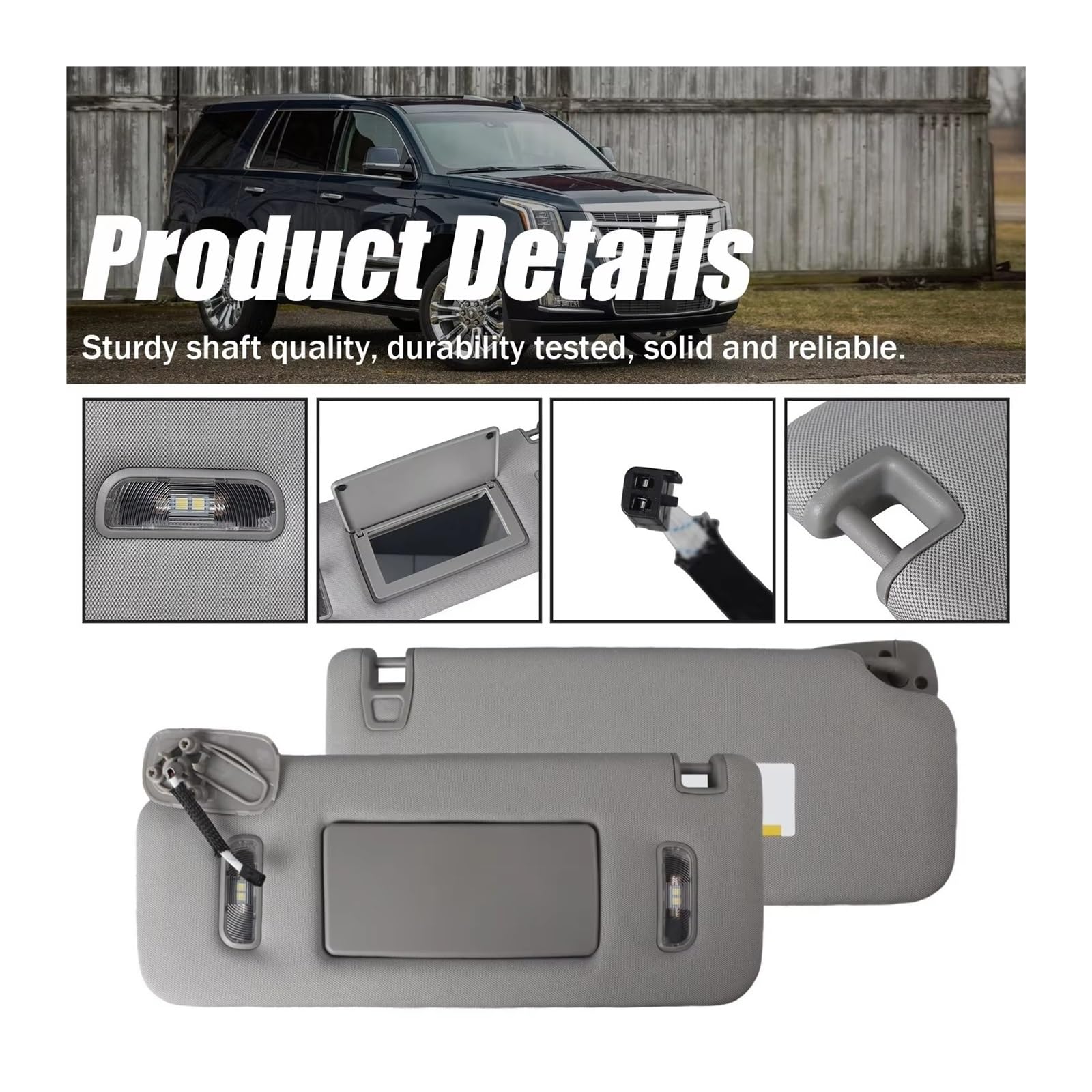 Frontscheibe Thermomatte Für Chevy Für Silverado 1500 2500 3500 2015 2016 2017 2018 2019 Links Fahrer Rechts Sonnenschirm Auto Sonnenblende(Gray Left Side)