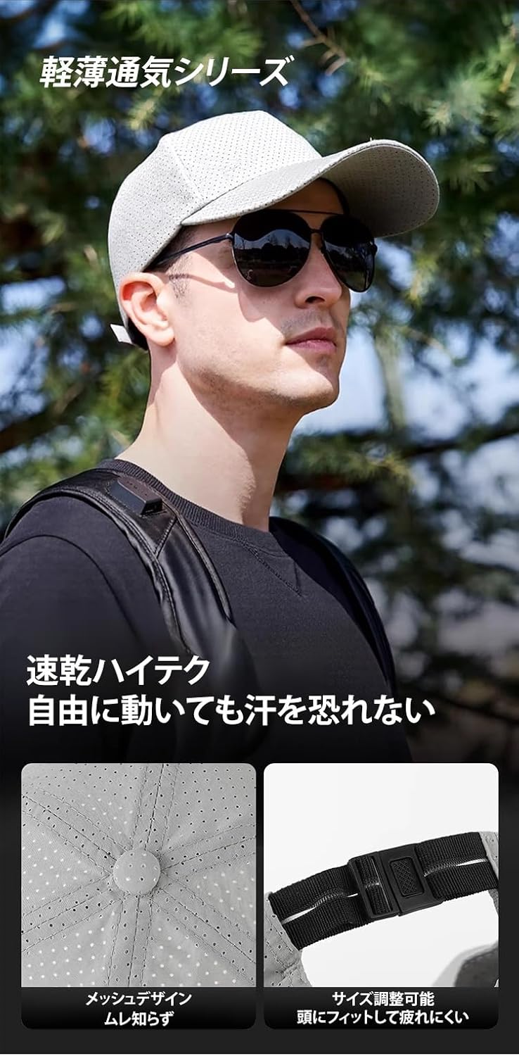 Amazon | [AOKOWN] ランニング キャップ メンズ メッシュキャップ 帽子