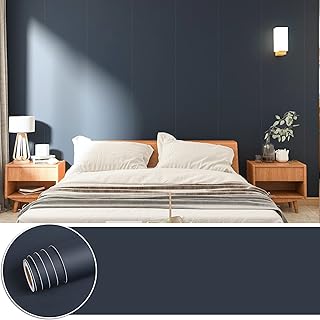 カッティングシート 壁紙シール 無地 ダークブルー 76cm×6m リメイクシート 厚み 壁紙 はがせる クロス ウォールステッカー キッチン テープルシール のり付き 模様換え おしゃれ DIY インテリア 壁 補修 賃貸OK 防水 リビング 部屋 ドア 家具 キャビネット ふすま紙 賃貸
