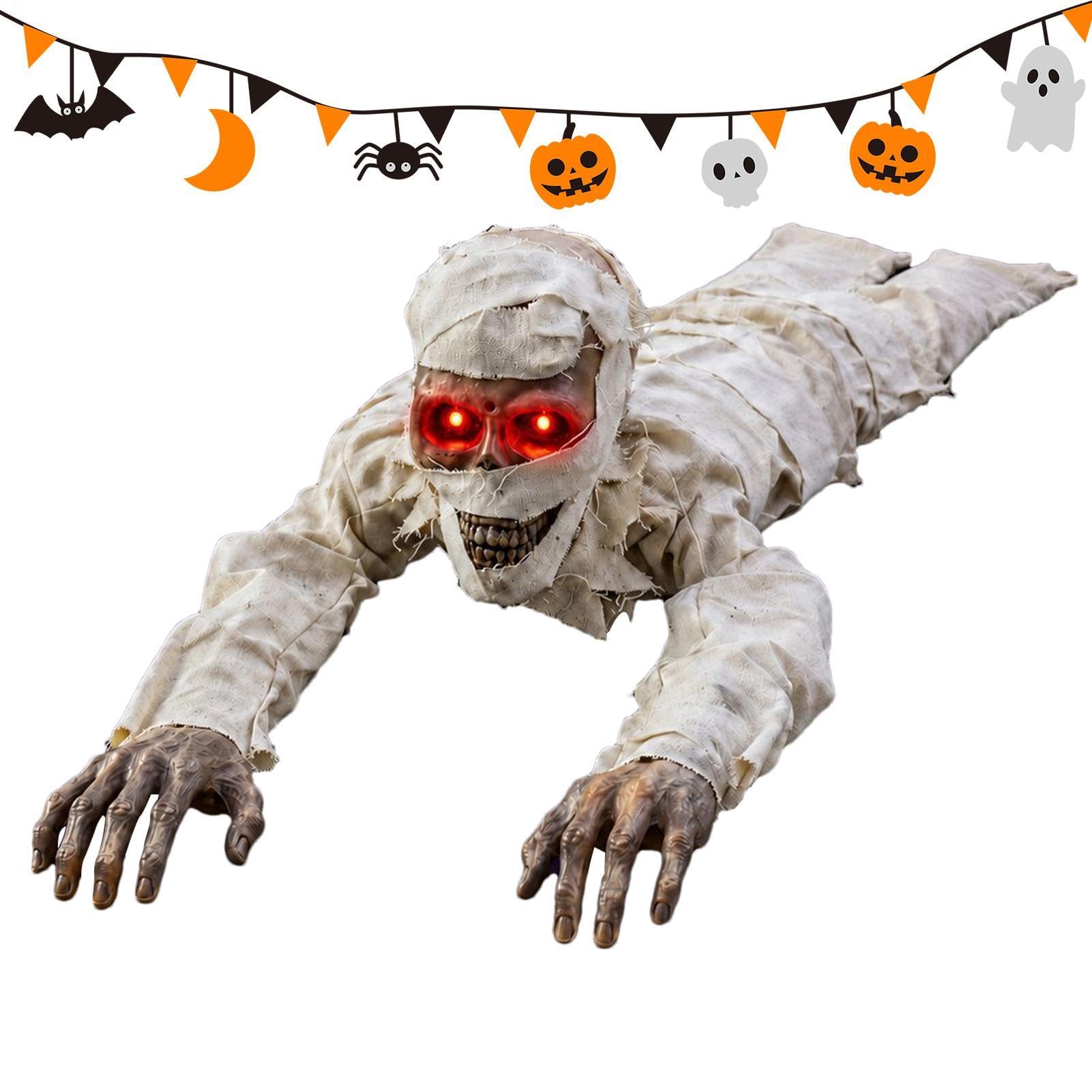 Decoración De Halloween Reptante Juguete De Broma Fantasma Activado Por Voz | Decoraciones Eléctricas De Jardín Para Halloween Para Al Aire Libre Entrada Casa Encantada Reuniones Jardín