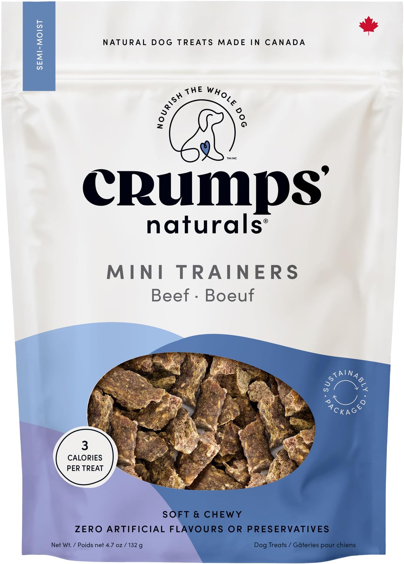 Crumps' Naturals Mini Trainers Semi Moist Beef 4.7oz