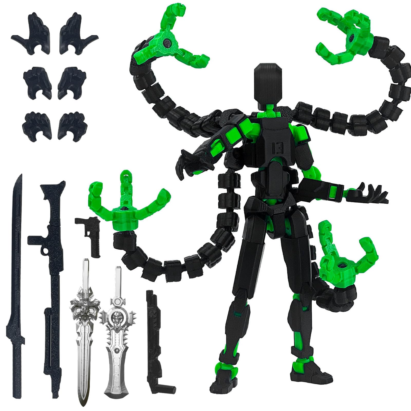 Already Assembled T13 Action Figure Accessories,Dummy 13 T13 Multi-Jointed Movable,for Collectors Desktop Decorations t-13 Movability 3D Printed Toys