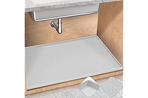 Silicone Under Sink Mat, 22" x 19" Kitchen Cabinet Liner Organizer