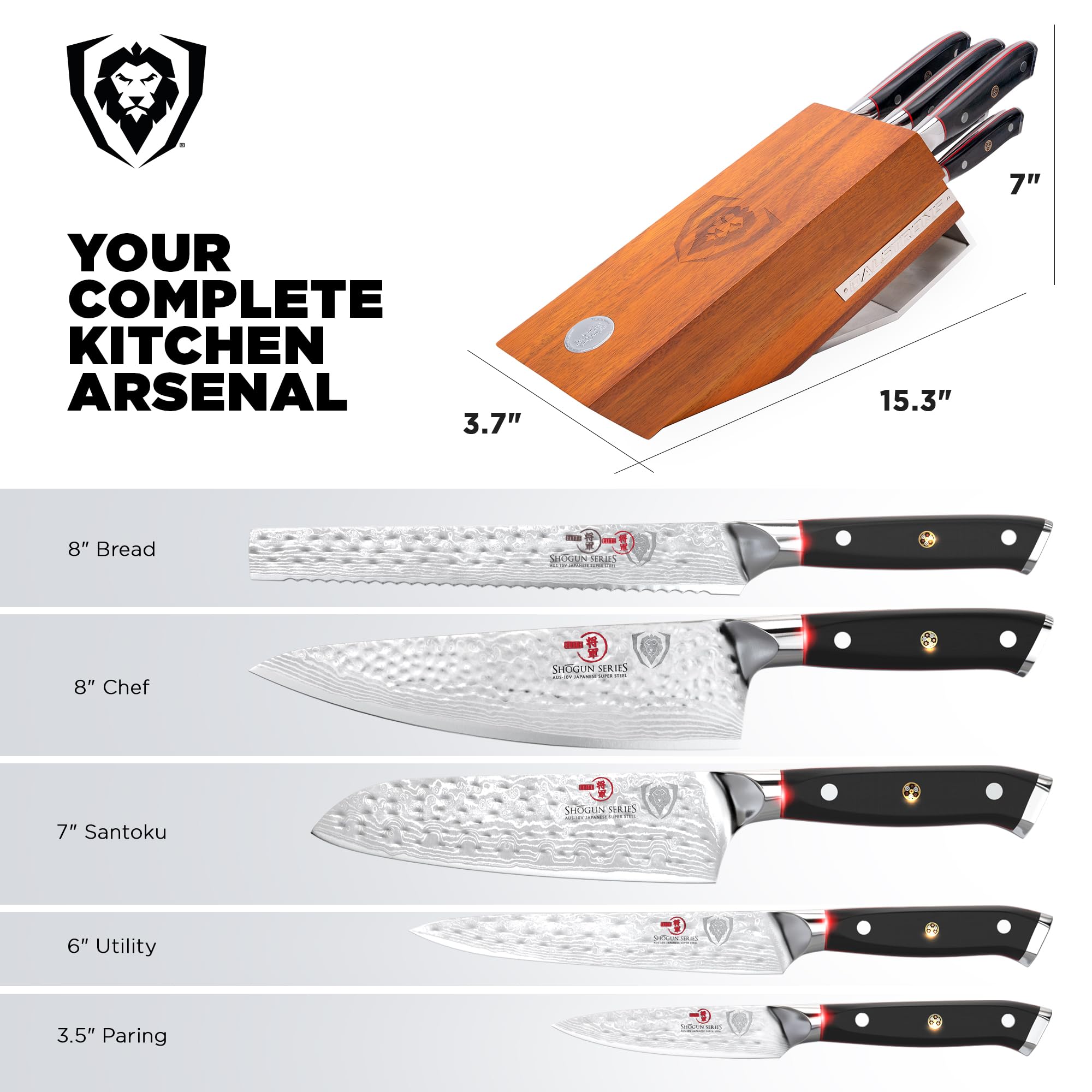 Dalstrong 5-Pc Japanese Knife Block Set - 66-Layer Damascus AUS-10V — Amazon image 6