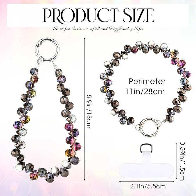 Quelay 4 Pack Beaded Phone Wrist Strap
