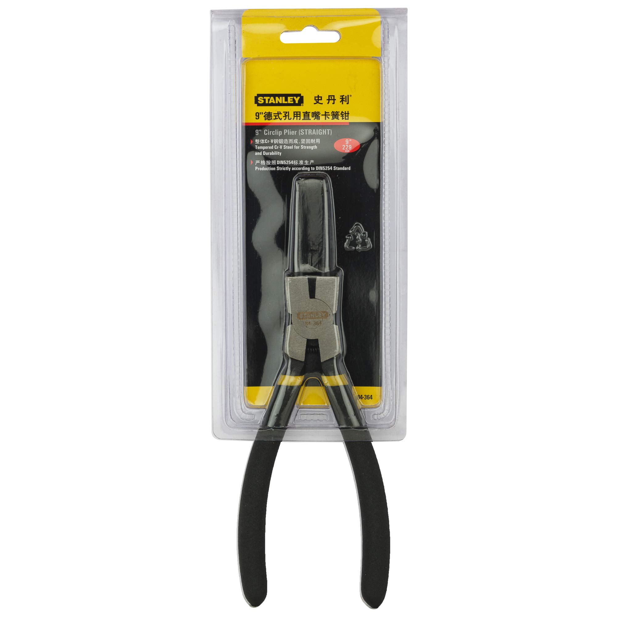 STANLEY 84-364-23 Circlip Plier,Straight Internal-230mm/9'' 2