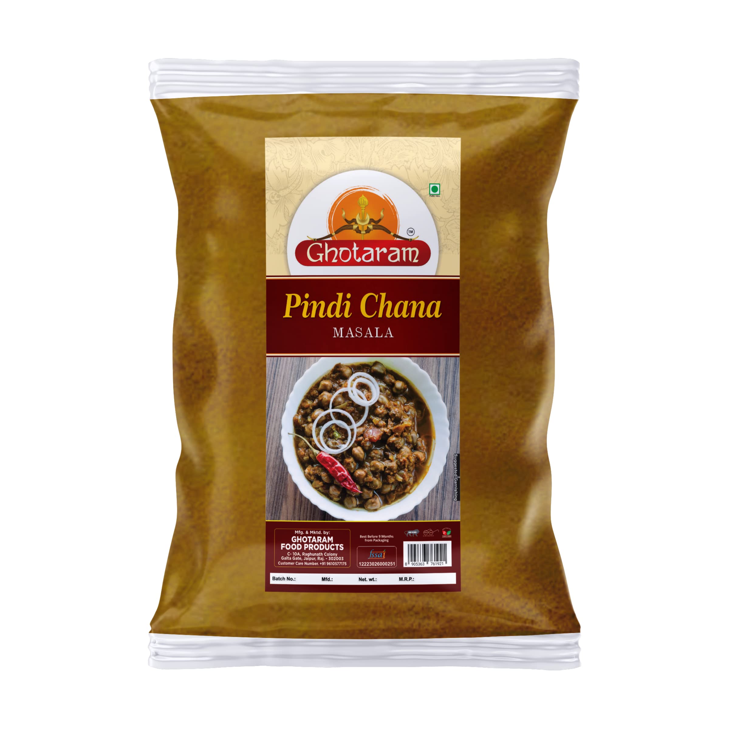 Ghotaram Amritsari Pindi Chana Masala/Pindi Chole Masala | Chole/Chana/Chickpeas Sabji Masala | Rawalpindi Chana Chola Masala Natural And Fresh Authentic Spice Blend Spicy And Tangy-150Gx1Pk (B0C2PRQSJF) Amazon Price History, Amazon Price Tracker