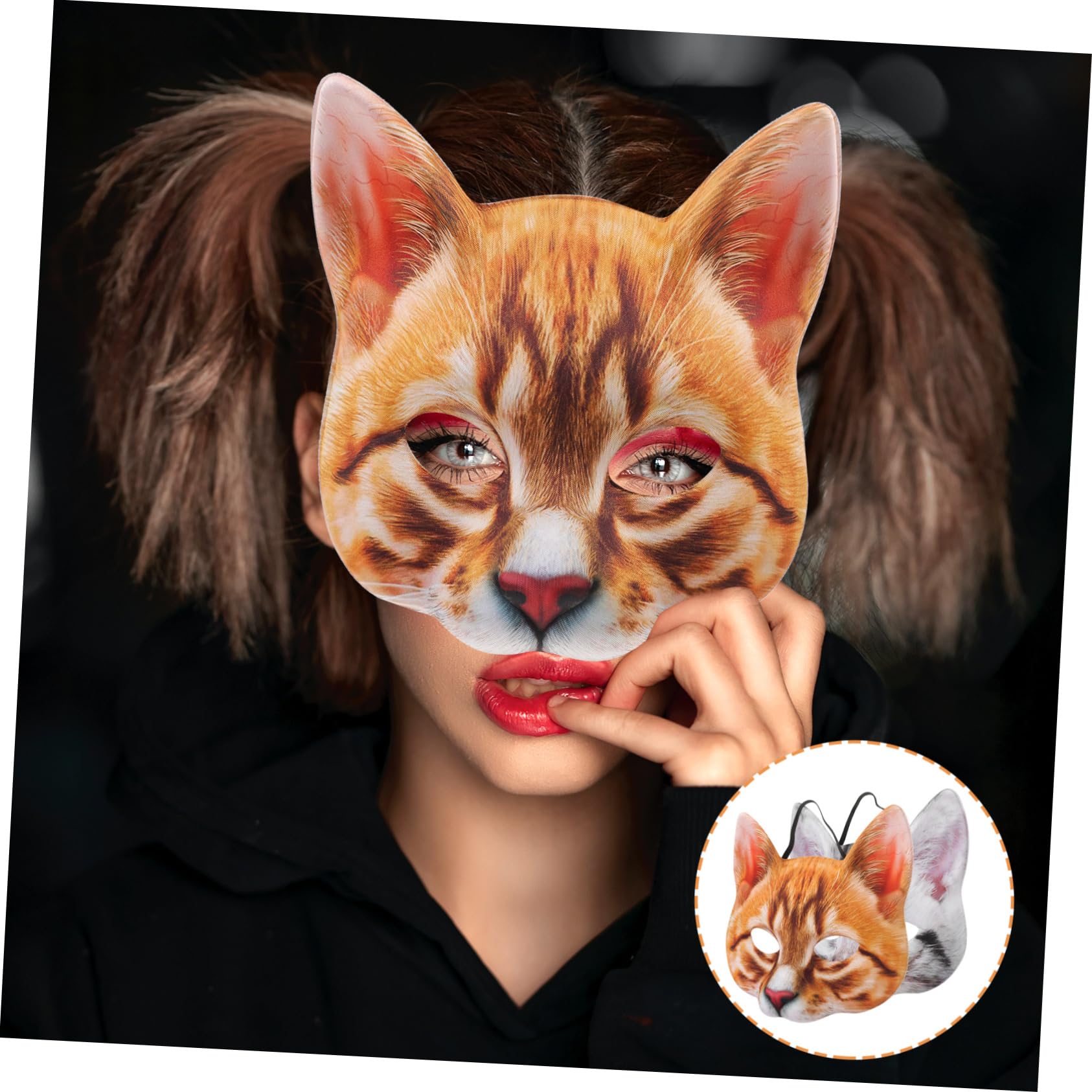 Cabilock 6 Pcs Maschera Di Halloween Maschera A Tema Di Halloween Decorativa Disegno Animale Del Partito Di Animale Decorazione