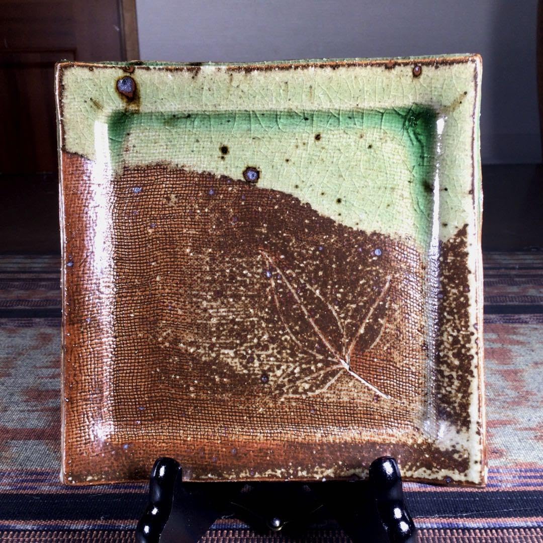 いい日うー特価』信楽焼杉江寮平『灰釉組皿』銘々皿5枚