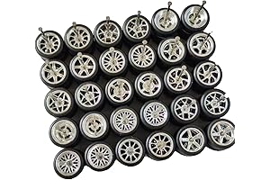 1/64 Scale Mixed/Random Real Riders Wheels Set - Chrome Finish (Electroplating) -...