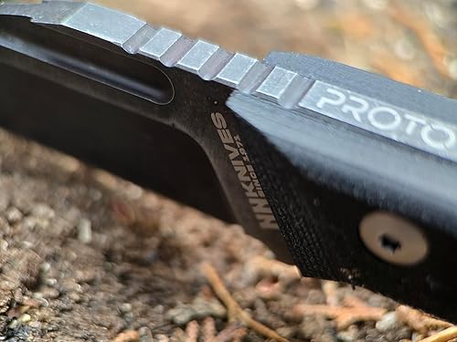 Miniatura 4 de PROTO Warn Cliff EDC - Cuchillo de espiga completa con funda incluida, grosor de hoja de 0.236 pulgadas, acero Sleipner 59-61 HRC, diseño moderno