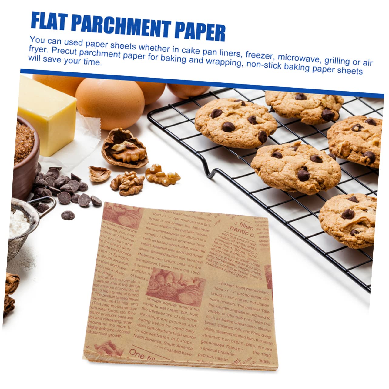 MAGICLULU 200stücke Pergamentpapier Zuschnitte Antihaft Backpapier Für Backen Von Kuchen Keksen Brot Öl Und Wasserfest Für Sandwiches Und Mehr