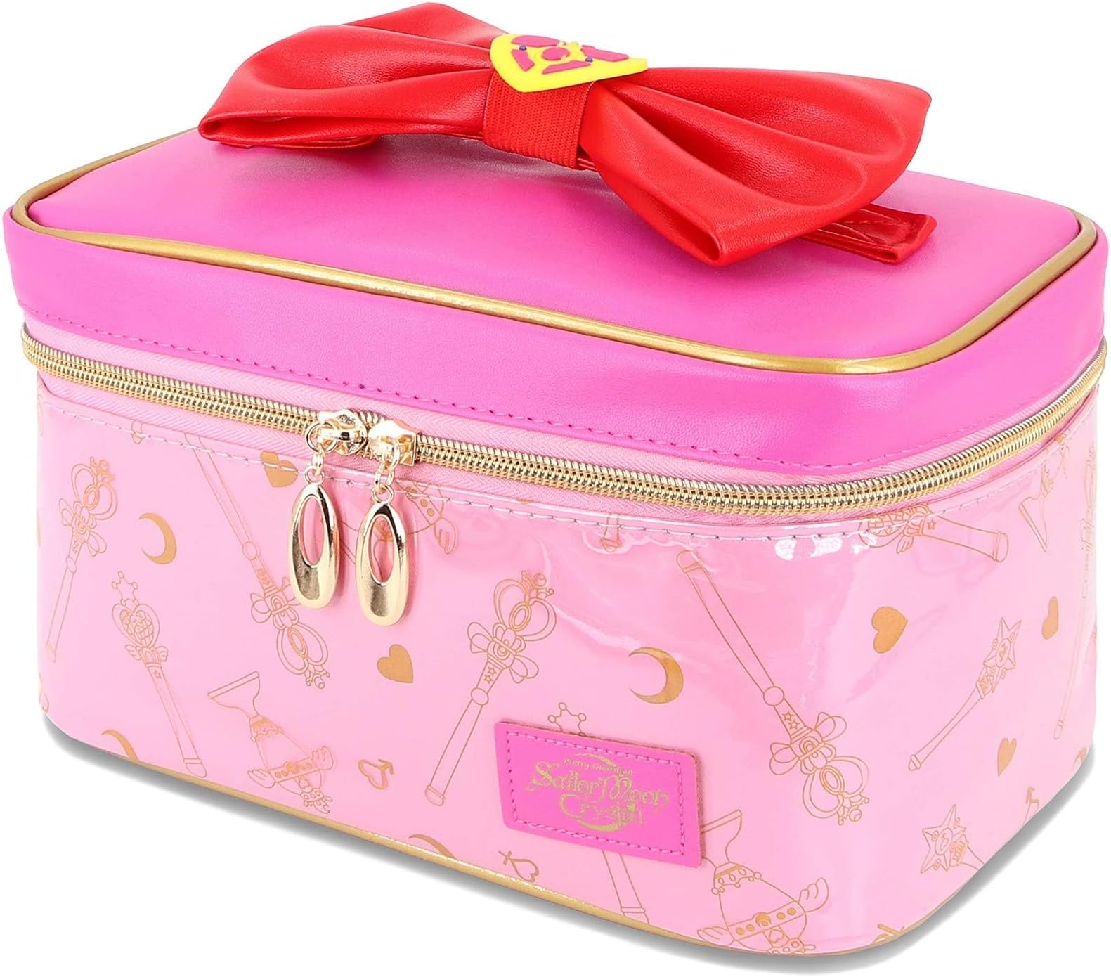 Roffatide Anime Sailor Moon Cosmetic Bag for Women Waterproof Makeup Bag Travel Organizer Case Storage Bag Pink Medium
