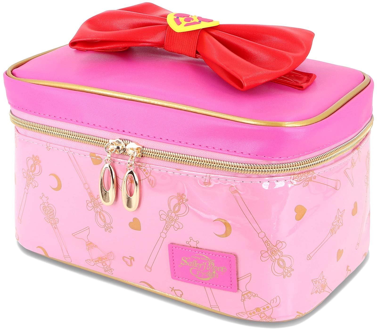 Roffatide Anime Cosmetic Bag for Women Waterproof Makeup Bag Travel Organizer Case Storage Bag Pink Medium