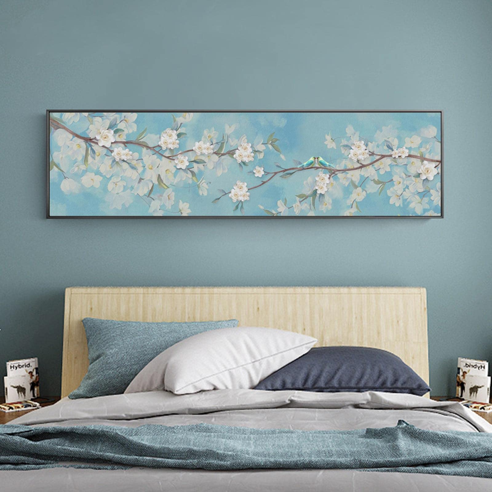 HLXZMCVBT Fleurs Oiseaux Impression Sur Toile De Peintures, Toile Image