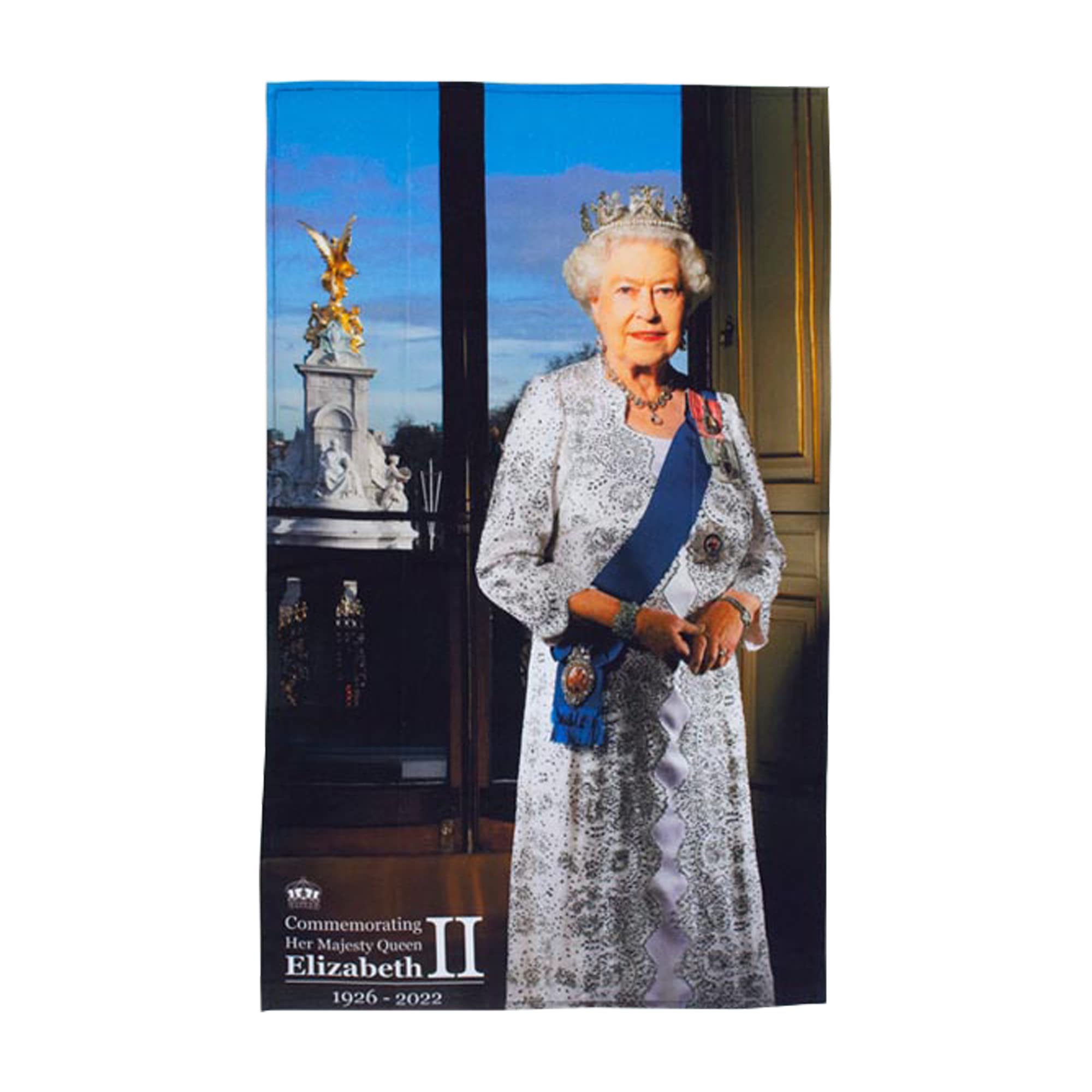 Elgate Queen Elizabeth Ii 1926-2022 Commemorative Tea Towel - A Memorable Souvenir Gift For Home Décor Keepsake Collection Ornament (By Lilaj)