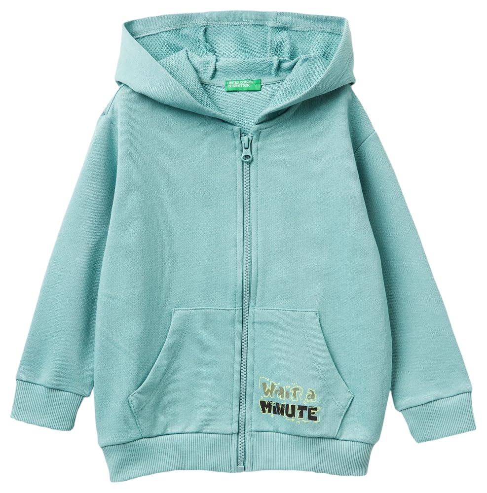 United Colors of Benetton Chaqueta C/CAPP M/L, Verde, 2 años