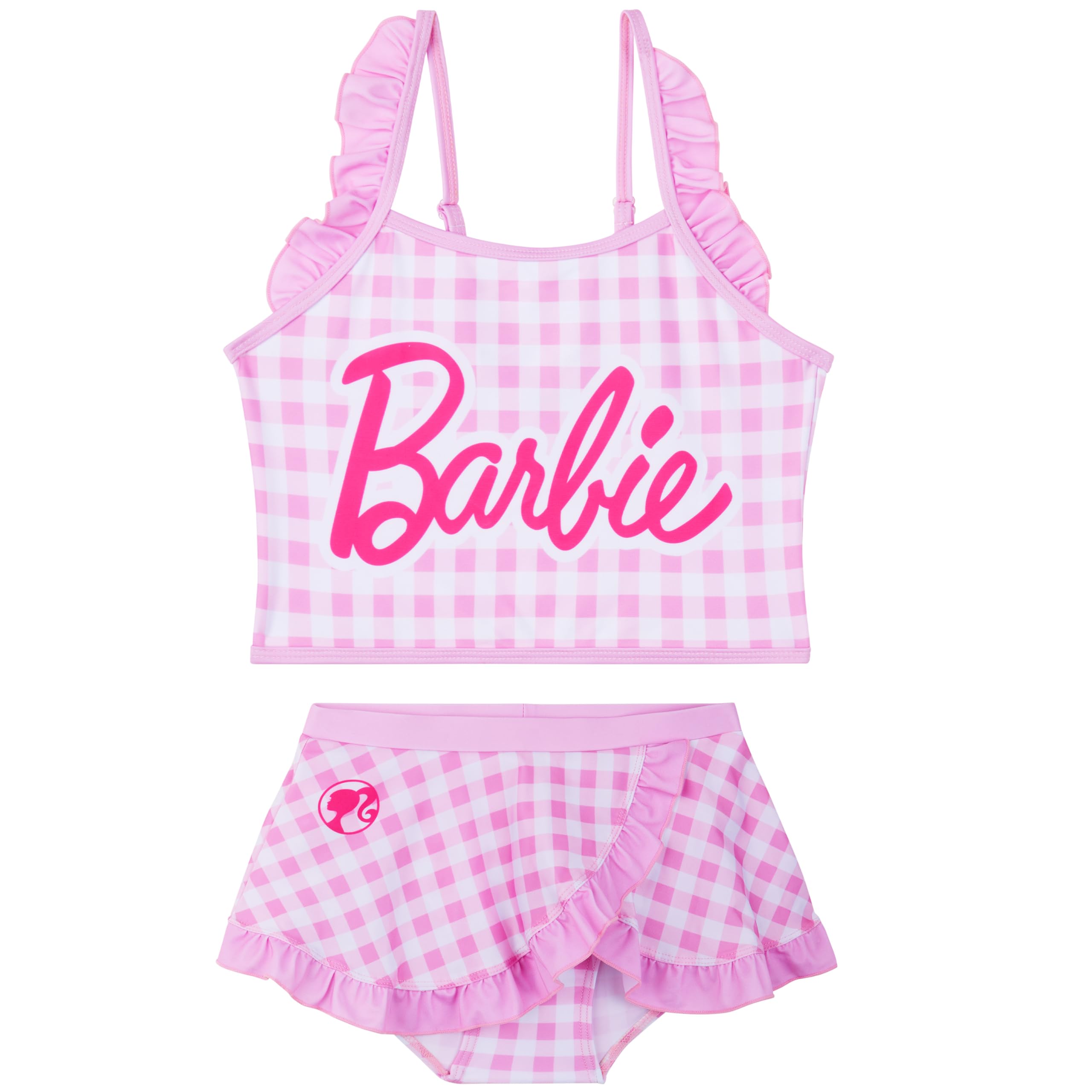 Barbie Maillot de Bain Fille, Maillot de Bain 2 Pieces avec Sangle Réglable et Tissu Élastique, Bikini Plage ou Piscine, Ete Cadeau Fille