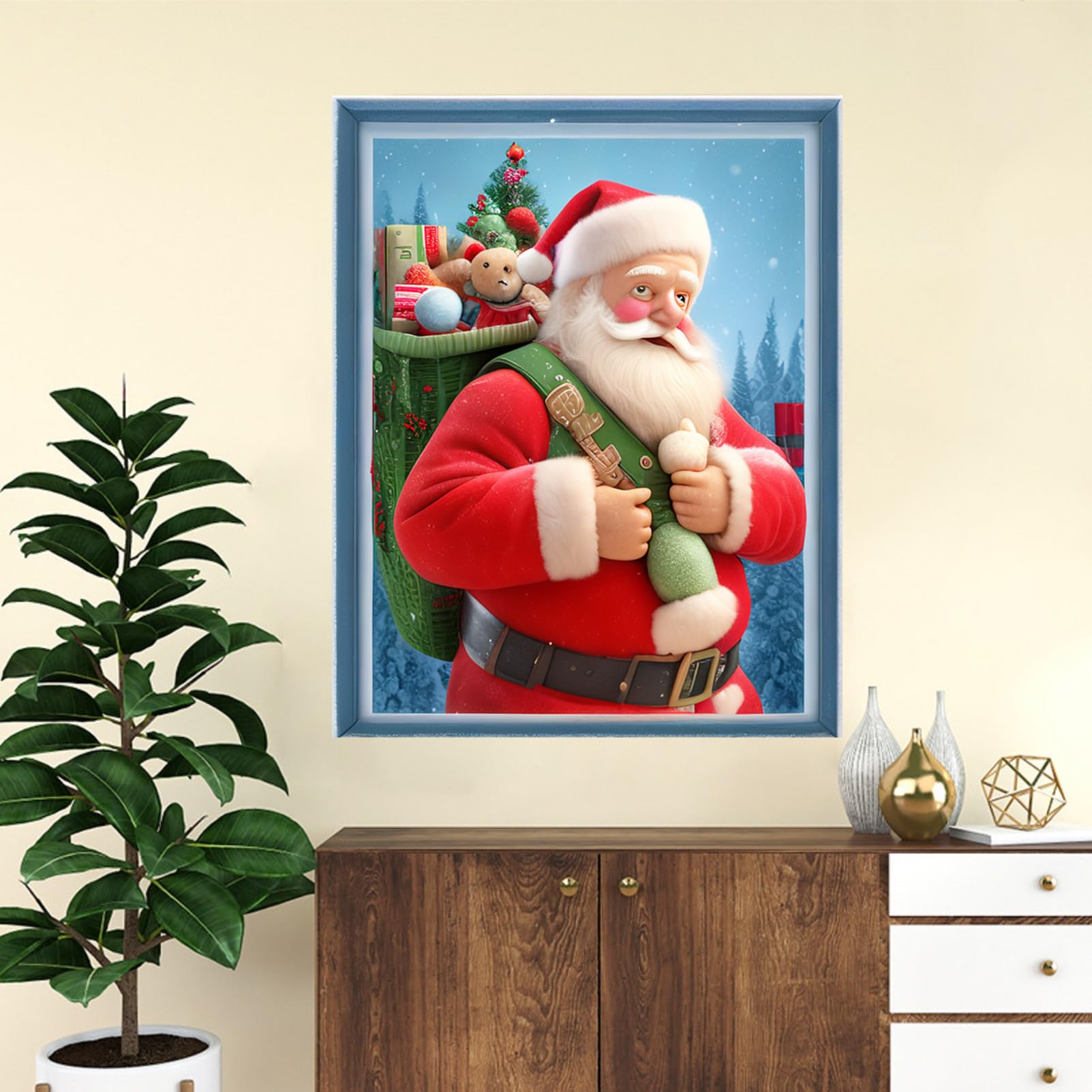 Joyhoor Cross Stitch Kits for Beginners Stamped Cross-Stitch Supplies Needlework preprint Embroidery Kits for Adults DIY Needlepoint Kits Embroidery Patterns 11CT-Santa Claus 16x20 inch