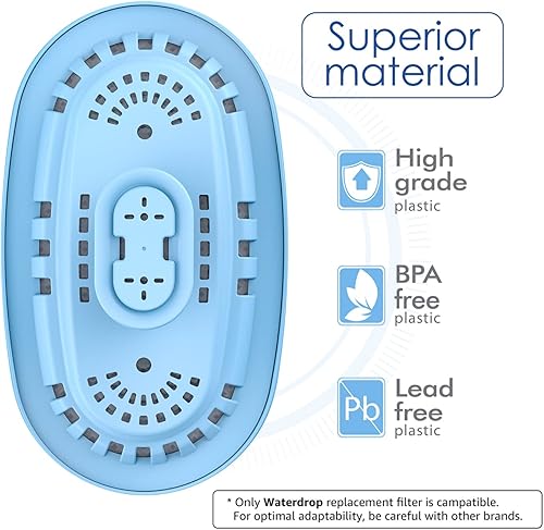 Miniatura 5 de Waterdrop Chubby - Jarra de filtro de agua de 10 tazas y filtros alcalinos de repuesto